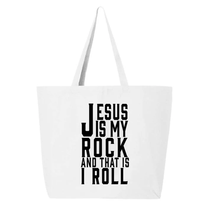 Jesus Is My Rock And Thats How I Roll 25L Jumbo Tote