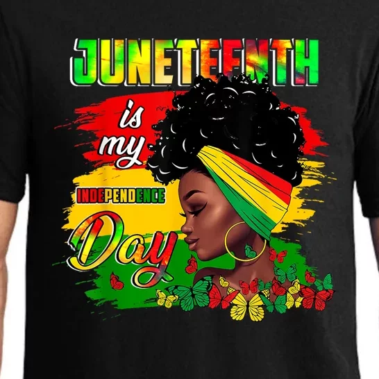 Juneteenth Is My Independence Day Black Women 4th Of July Pajama Set