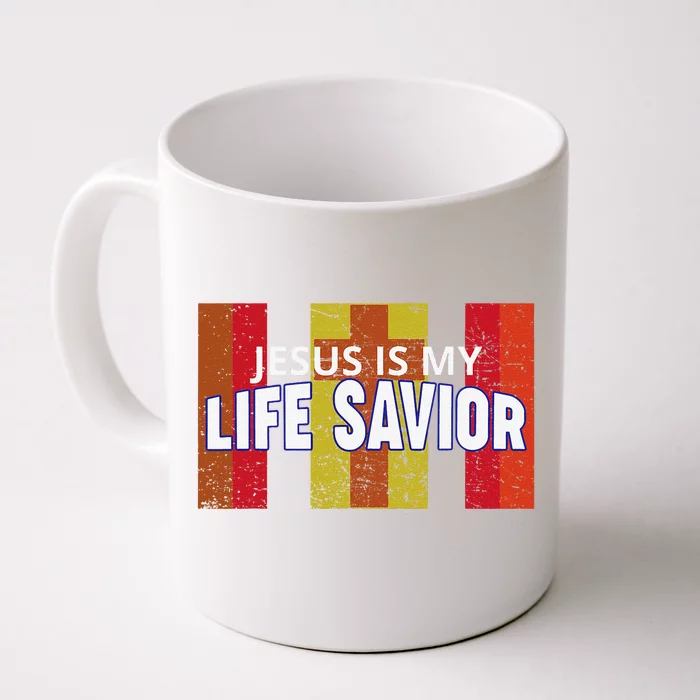 Jesus Is My Life Savior Green Front & Back Coffee Mug