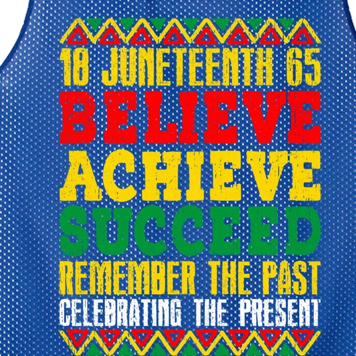 Junenth Is My Independence Day Believe Achieve Succeed Gift Mesh Reversible Basketball Jersey Tank