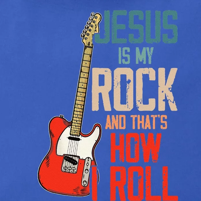 Jesus Is My Rock And That Is How I Roll Christian Zip Tote Bag