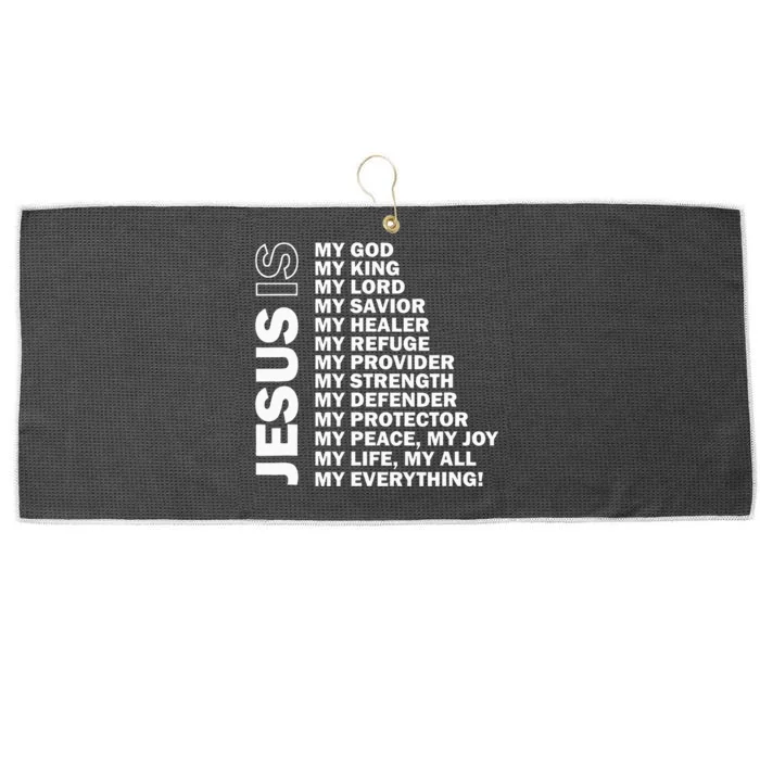 Jesus Is My All My Everything My God Lord Savior Large Microfiber Waffle Golf Towel