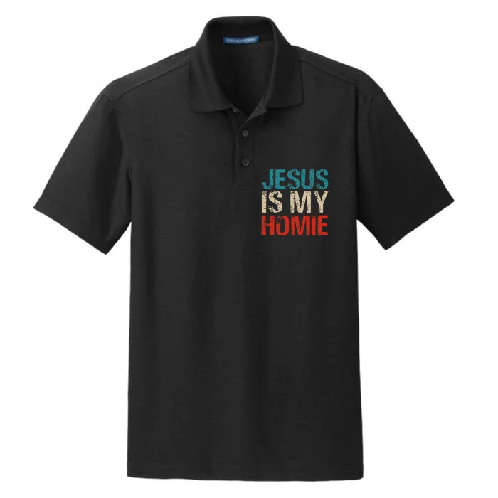 Jesus Is My Homie Dry Zone Grid Performance Polo