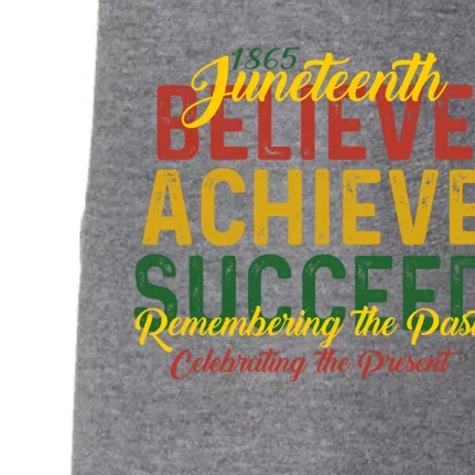 Junenth Is My Independence Day Believe Achieve Succeed Gift Doggie 3-End Fleece Hoodie