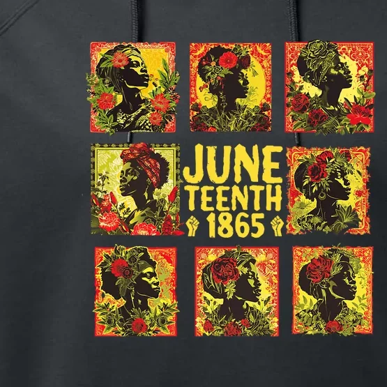 Juneteenth Is My Independence Day Black Women Freedom 1865 Performance Fleece Hoodie