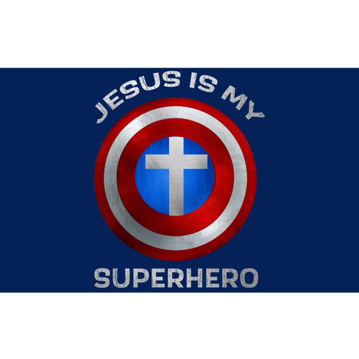 Jesus Is My Superhero Faith Shield Bumper Sticker