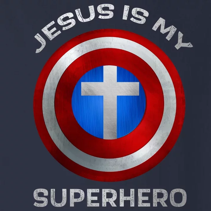 Jesus Is My Superhero Faith Shield Toddler Long Sleeve Shirt