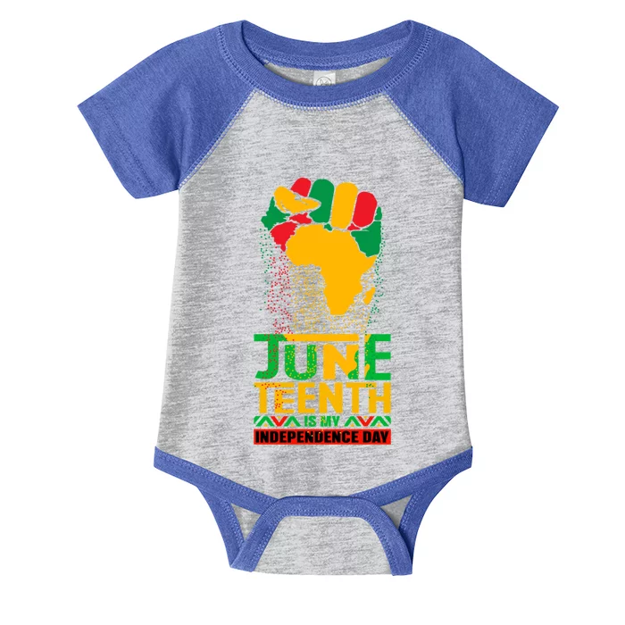 Junenth Is My Independence Day Black Queen King Gift Infant Baby Jersey Bodysuit