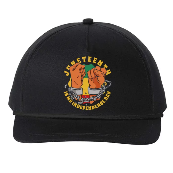 Juneteenth Is My Independence Day Black Pride Snapback Five-Panel Rope Hat