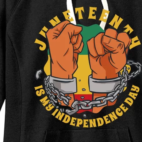 Juneteenth Is My Independence Day Black Pride Women's Fleece Hoodie