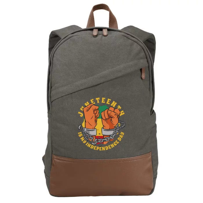 Juneteenth Is My Independence Day Black Pride Cotton Canvas Backpack