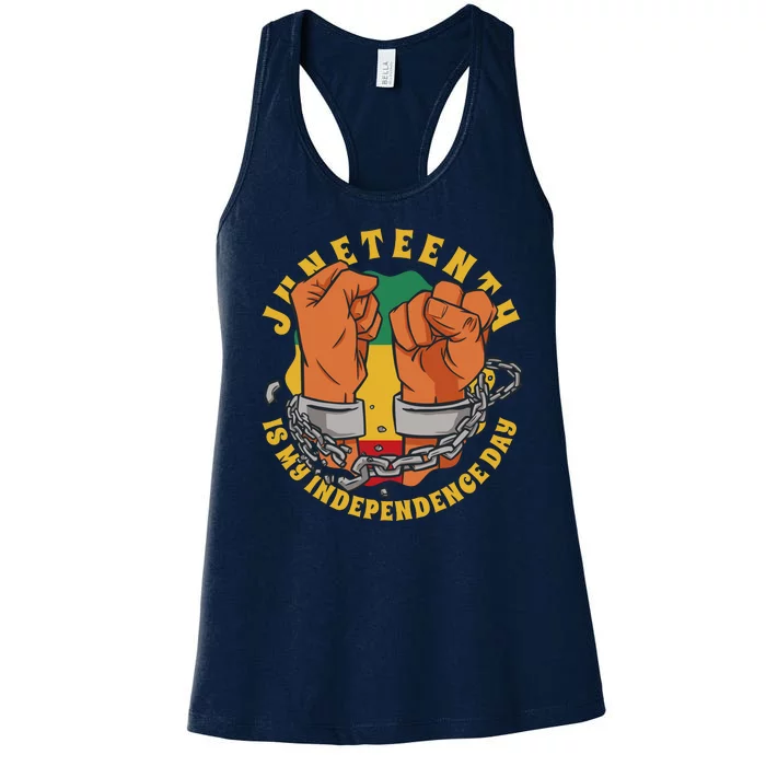 Juneteenth Is My Independence Day Black Pride Women's Racerback Tank