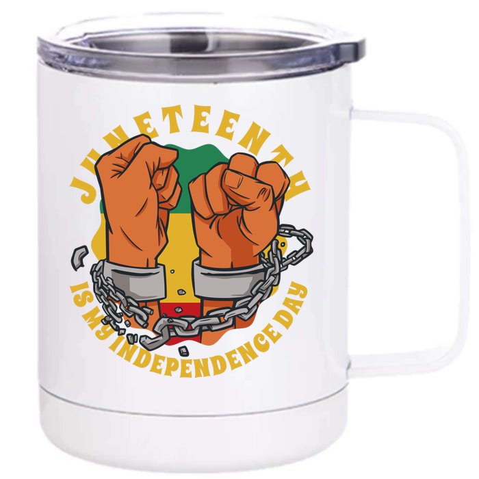 Juneteenth Is My Independence Day Black Pride Front & Back 12oz Stainless Steel Tumbler Cup