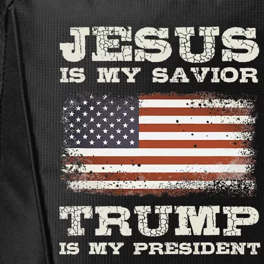 Jesus Is My Savior Trump Is My President City Backpack