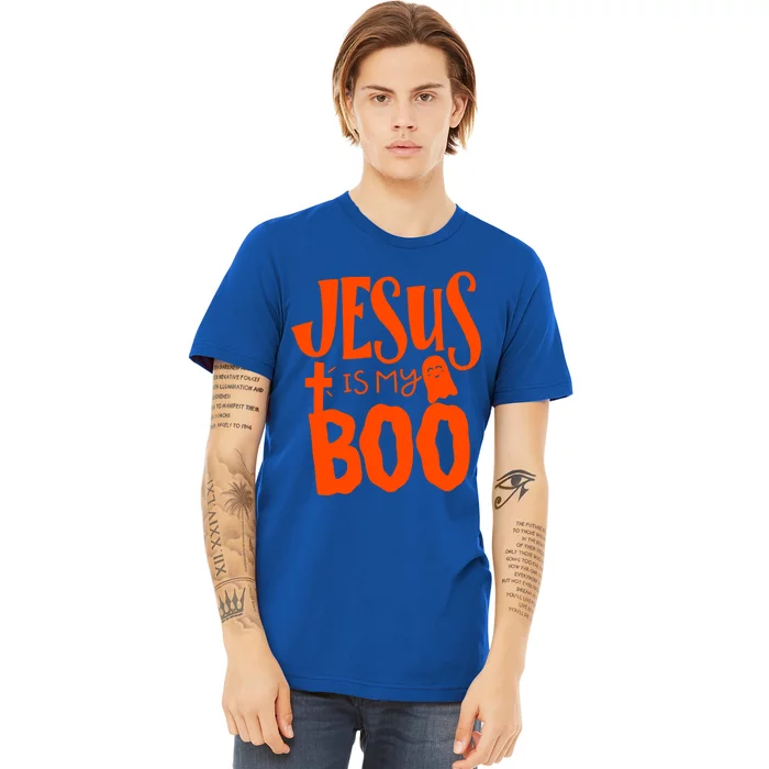 Jesus Is My Boo Funny Christian Halloween Quote Humor Gift Premium T-Shirt