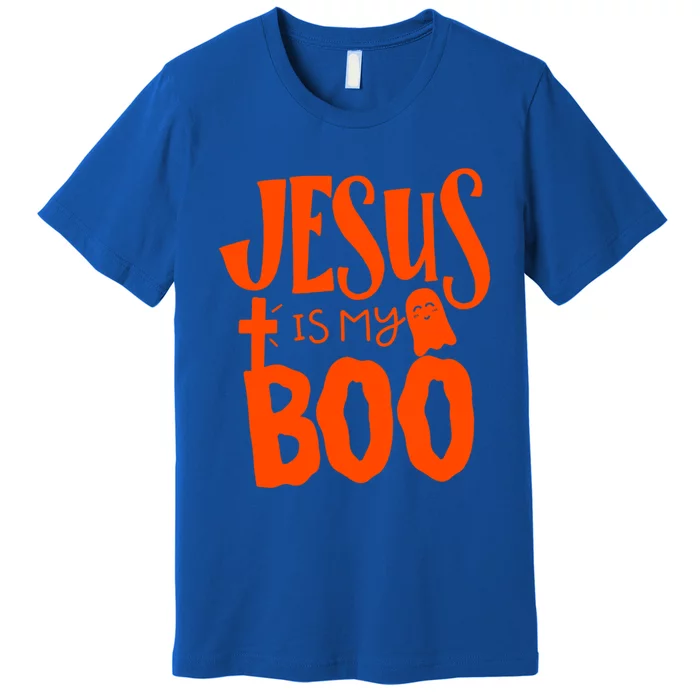 Jesus Is My Boo Funny Christian Halloween Quote Humor Gift Premium T-Shirt