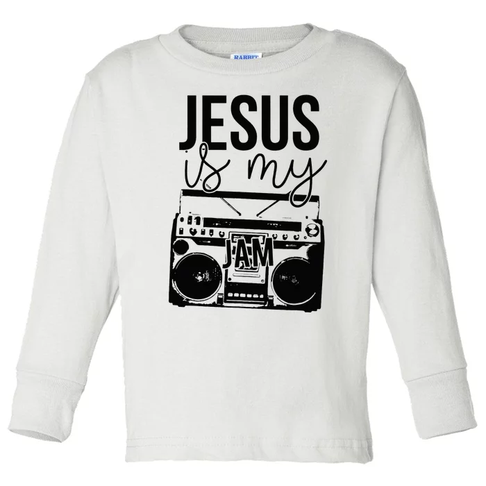 Jesus Is My-Jam Christian Music Outfit for Jesus Saviors Toddler Long Sleeve Shirt