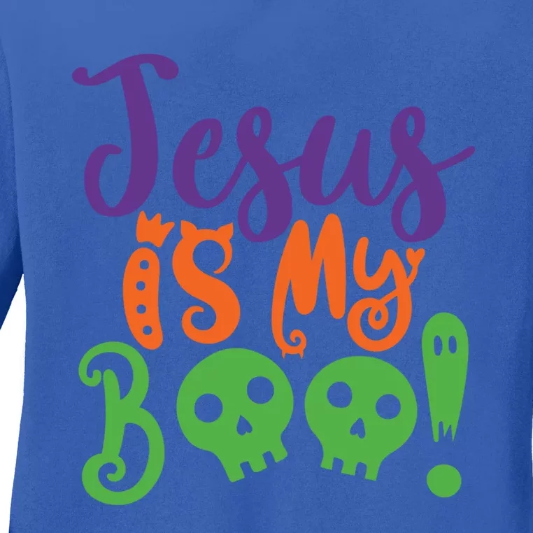 Jesus Is My Boo Christian Halloween Reformation Funny Gift Cute Gift Ladies Long Sleeve Shirt