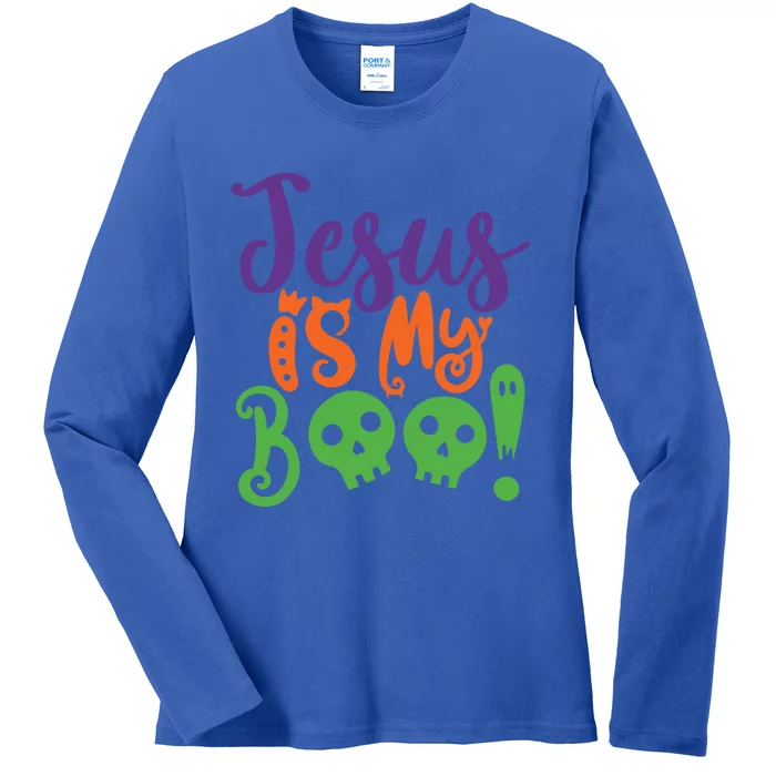 Jesus Is My Boo Christian Halloween Reformation Funny Gift Cute Gift Ladies Long Sleeve Shirt