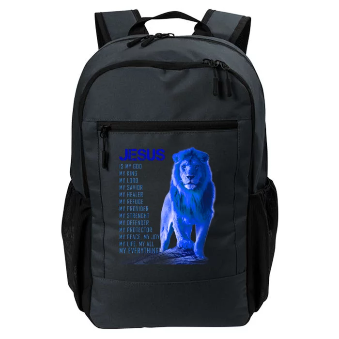 Jesus Is My Everything Quote Lion Christianity Daily Commute Backpack