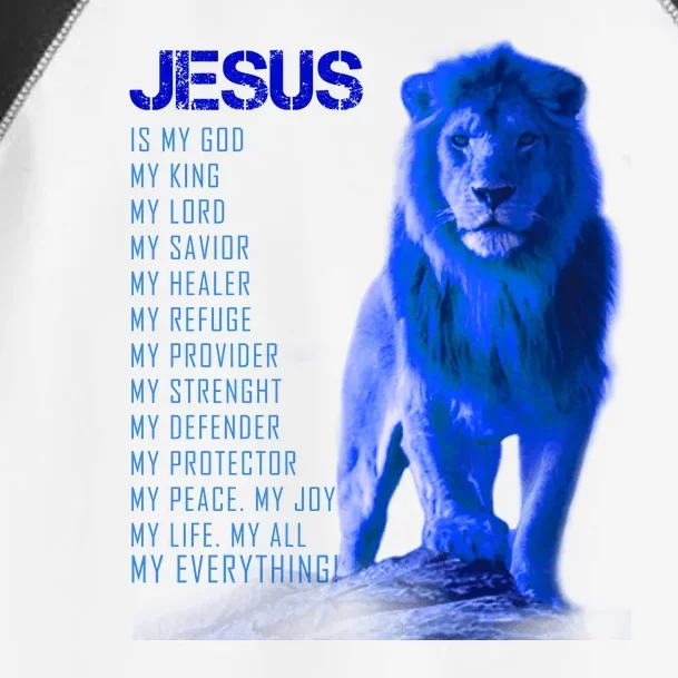 Jesus Is My Everything Quote Lion Christianity Toddler Fine Jersey T-Shirt