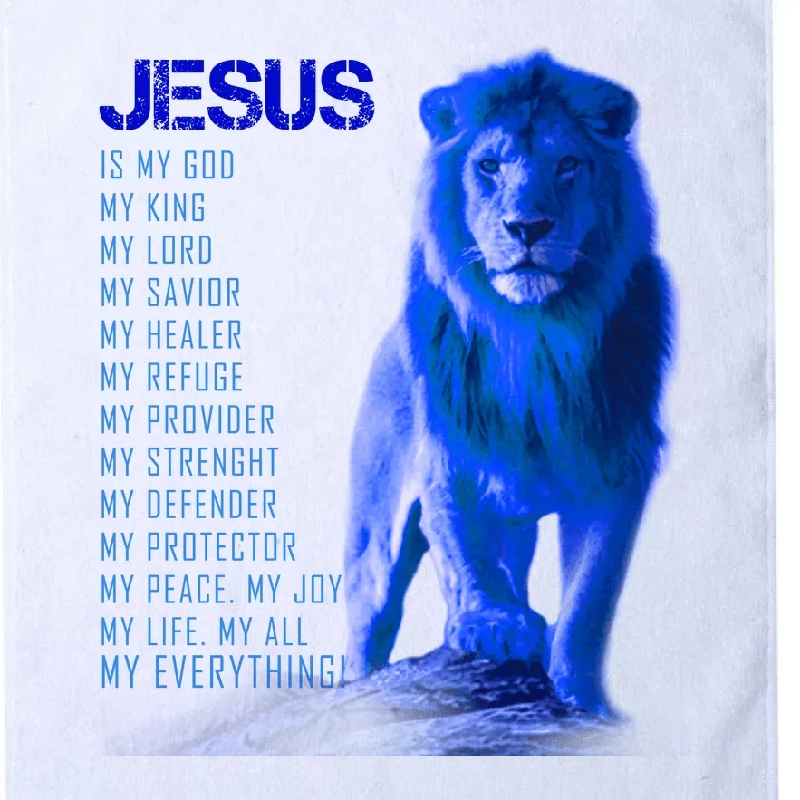 Jesus Is My Everything Quote Lion Christianity Platinum Collection Golf Towel