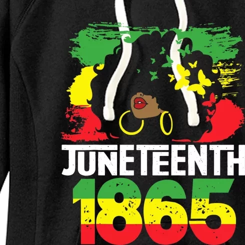 Juneteenth Is My Independence Day Black Wo Black Pride Women's Fleece Hoodie