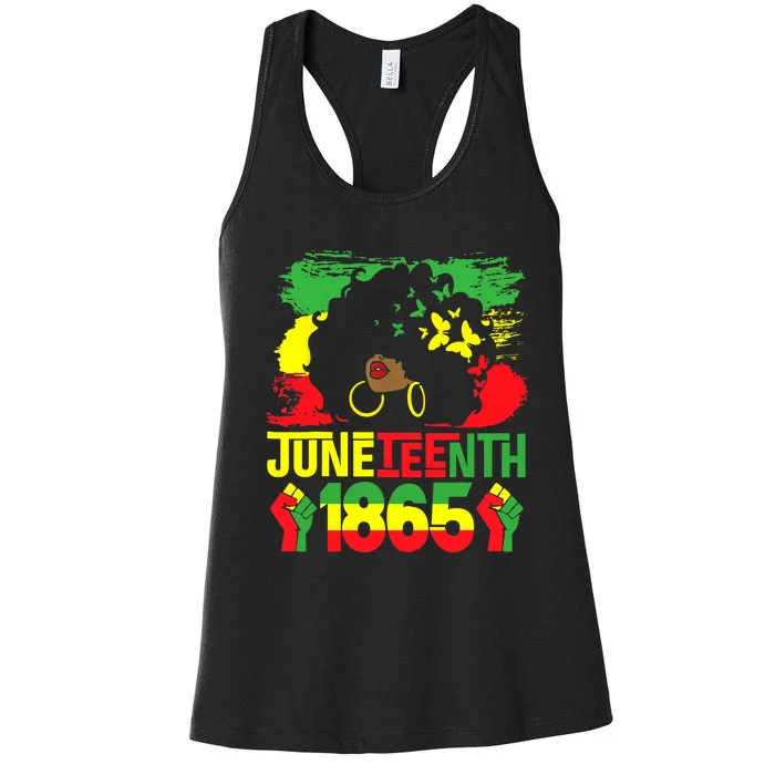 Juneteenth Is My Independence Day Black Women Black Pride Women's Racerback Tank