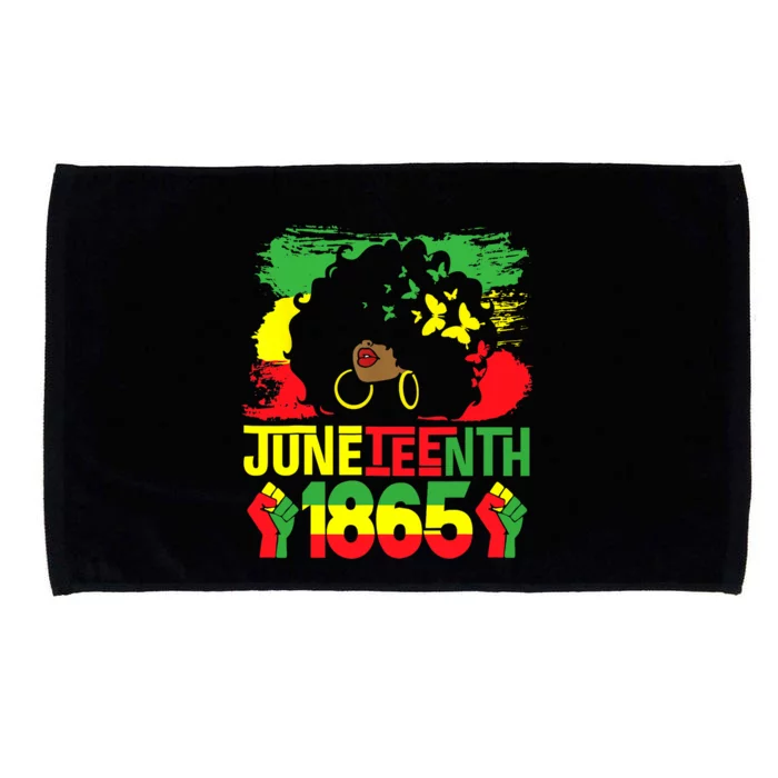 Juneteenth Is My Independence Day Black Women Black Pride Microfiber Hand Towel