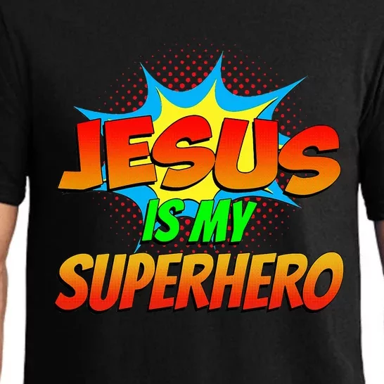 Jesus Is My Superhero Comic Book Christian Religious Easter Pajama Set