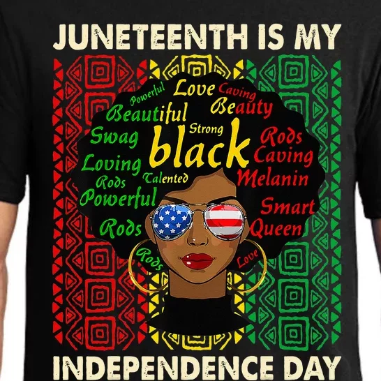 Juneteenth Is My Independence Day Black Women Afro Melanin Pajama Set