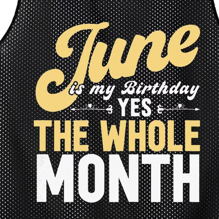 June Is My Birthday The Whole Month Mesh Reversible Basketball Jersey Tank