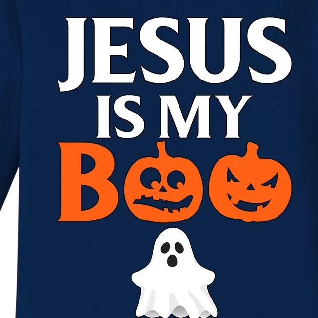 Jesus Is My Boo Cute Halloween Design For Christians Cool Gift Baby Long Sleeve Bodysuit