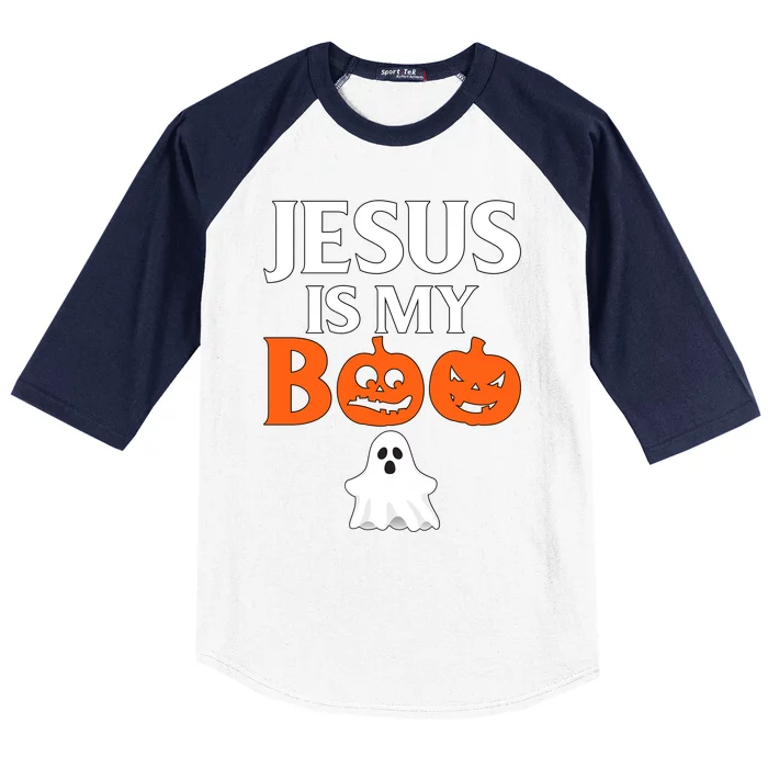 Jesus Is My Boo Cute Halloween Design For Christians Cool Gift Baseball Sleeve Shirt