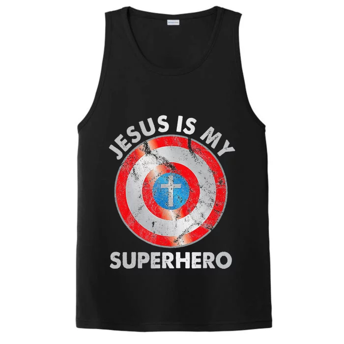 Jesus Is My SuperHero Christian Jesus Lovers Gift Performance Tank