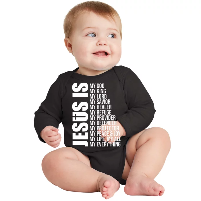 Jesus Is My Everything Baby Long Sleeve Bodysuit