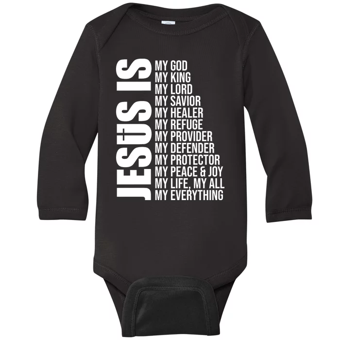 Jesus Is My Everything Baby Long Sleeve Bodysuit