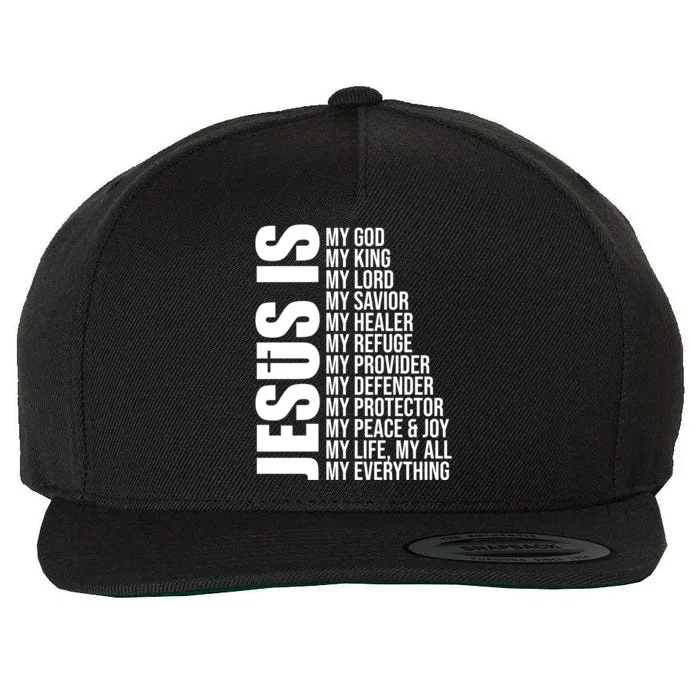 Jesus Is My Everything Wool Snapback Cap