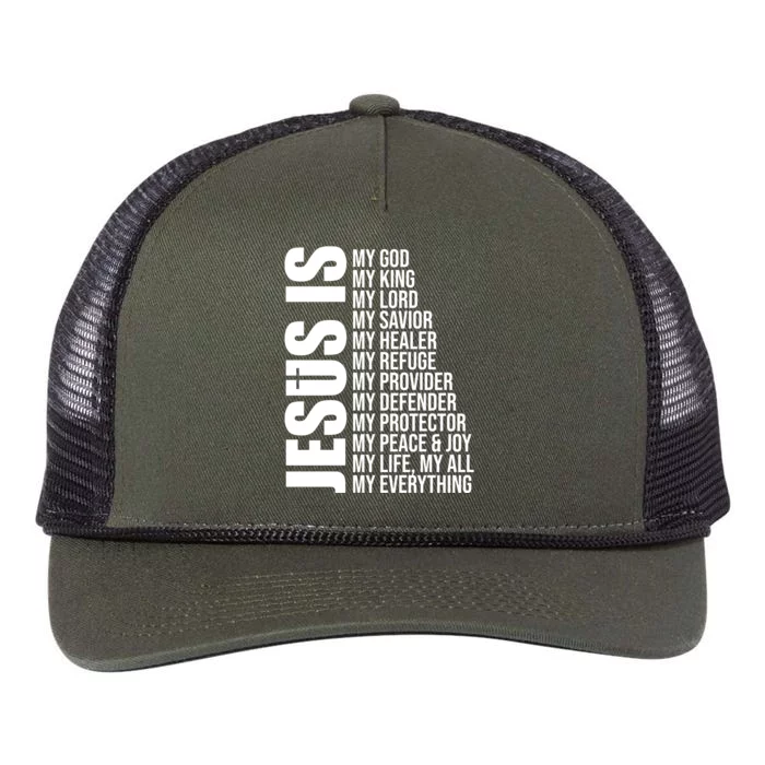 Jesus Is My Everything Retro Rope Trucker Hat Cap