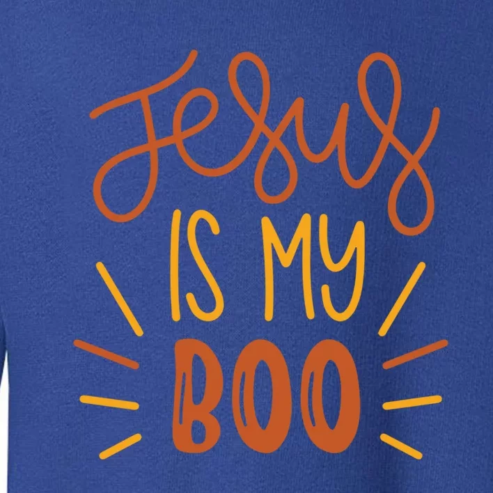 Jesus Is My Boo Halloween Boo Christian Costume Design Funny Gift Toddler Sweatshirt