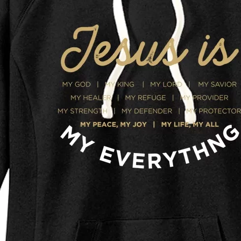 Jesus Is My God Jesus Devotee Christian Bible Prayer Jesus Funny Gift Women's Fleece Hoodie