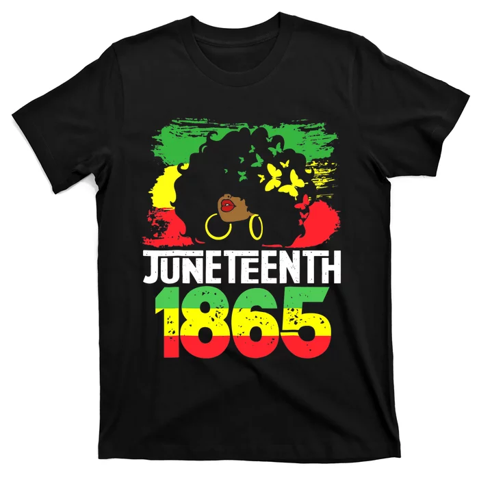 Juneteenth Is My Independence Day Black Wo Freedom 1865 T-Shirt