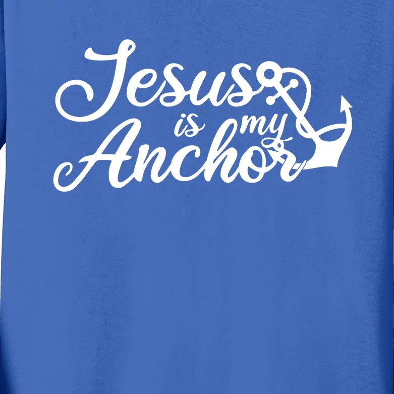 Jesus Is My Anchor Kids Long Sleeve Shirt