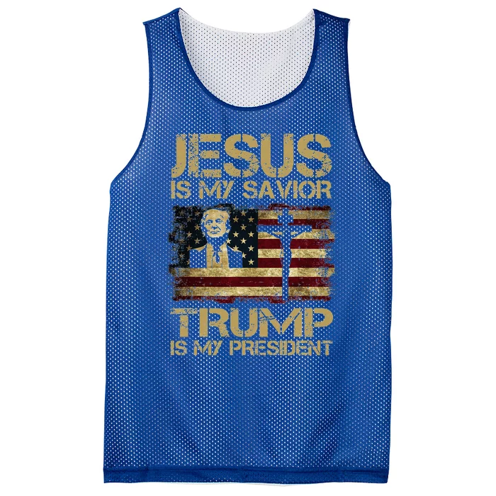 Jesus Is My Savio Rtrump Is My President Trump2024 Mesh Reversible Basketball Jersey Tank