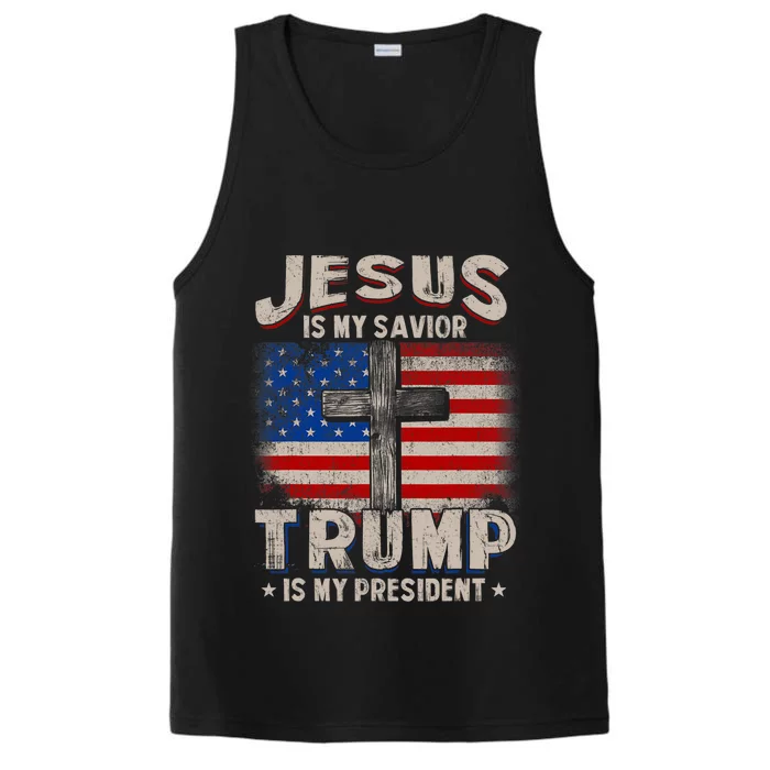 Jesus Is My Savior Trump Is My President Performance Tank