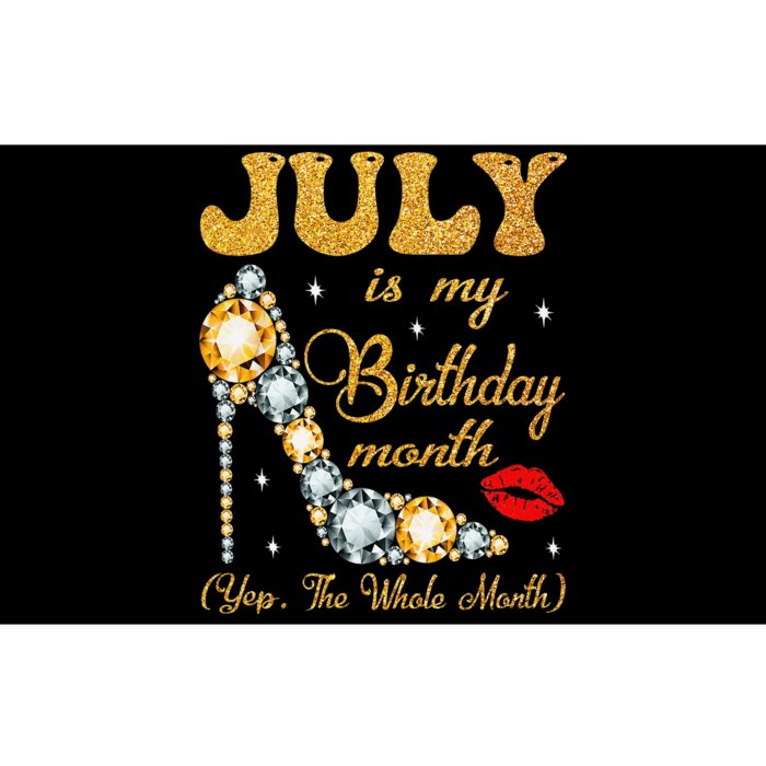 July Is My Birthday High Heel Lips Funny Birthday Women Bumper Sticker