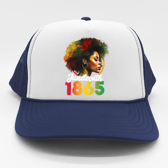 Juneteenth Is My Independence Day Womens Black Pride Trucker Hat