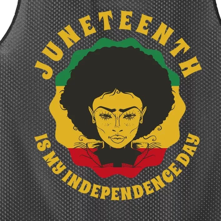 Juneteenth Is My Independence Day Black Female Pride Mesh Reversible Basketball Jersey Tank