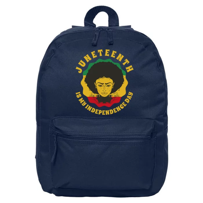 Juneteenth Is My Independence Day Black Female Pride 16 in Basic Backpack