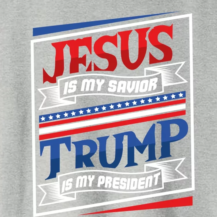 Jesus Is My Savior Trump Is My President Elections 2020 Gift Women's Crop Top Tee